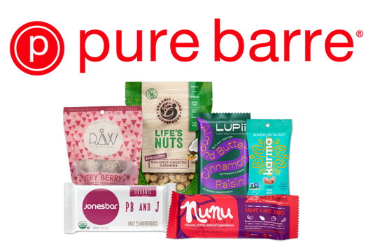 pure barre + airfare 4-snack sampler
